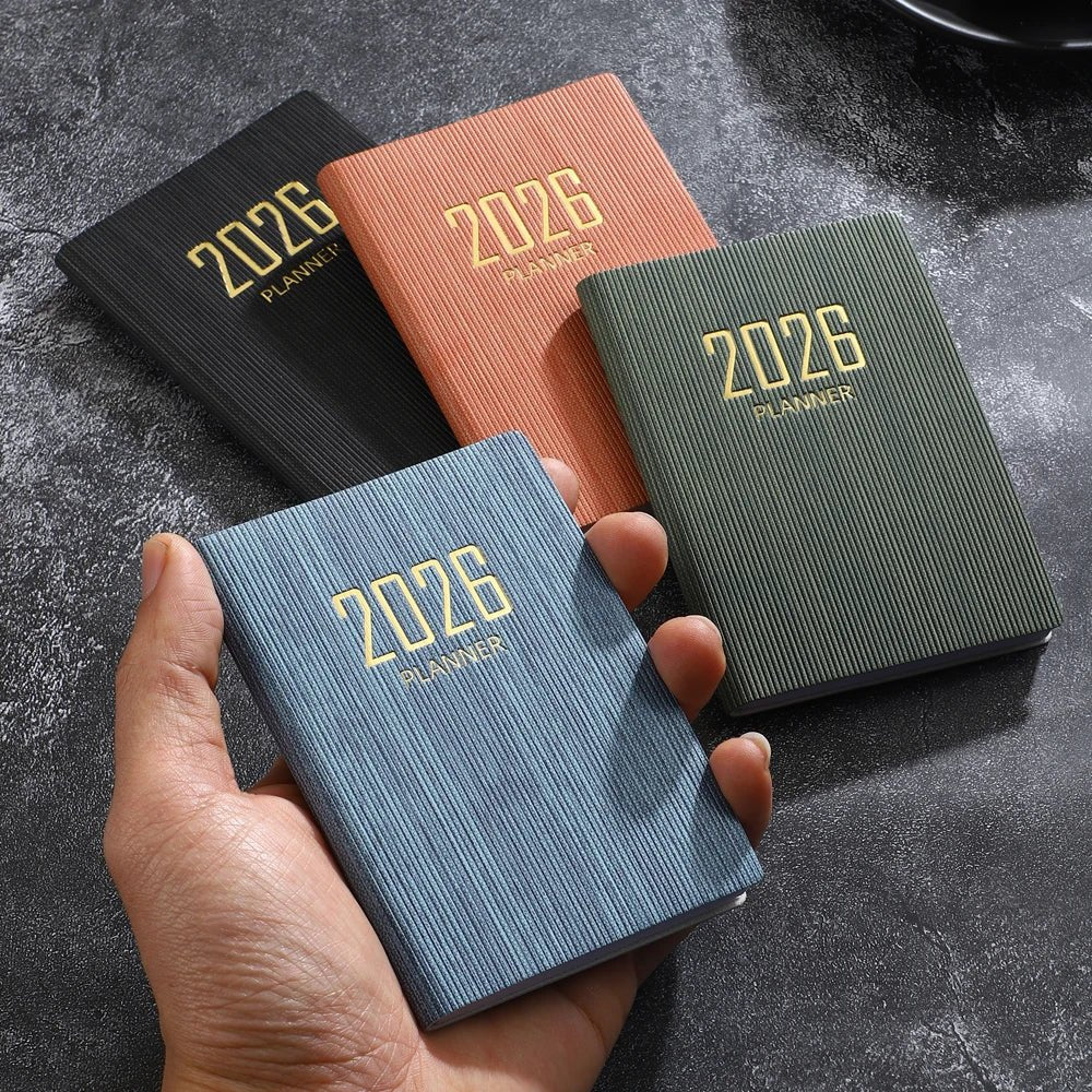 A7 2026 English Planner Book | Mini Pocket Weekly Calendar