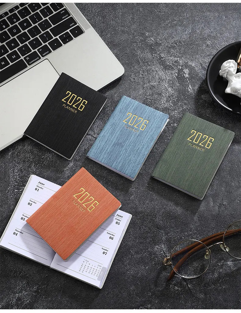A7 2026 English Planner Book | Mini Pocket Weekly Calendar