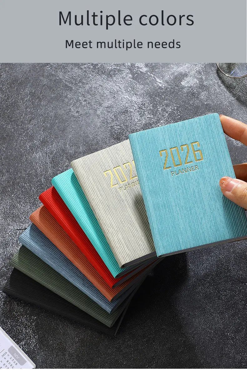 A7 2026 English Planner Book | Mini Pocket Weekly Calendar