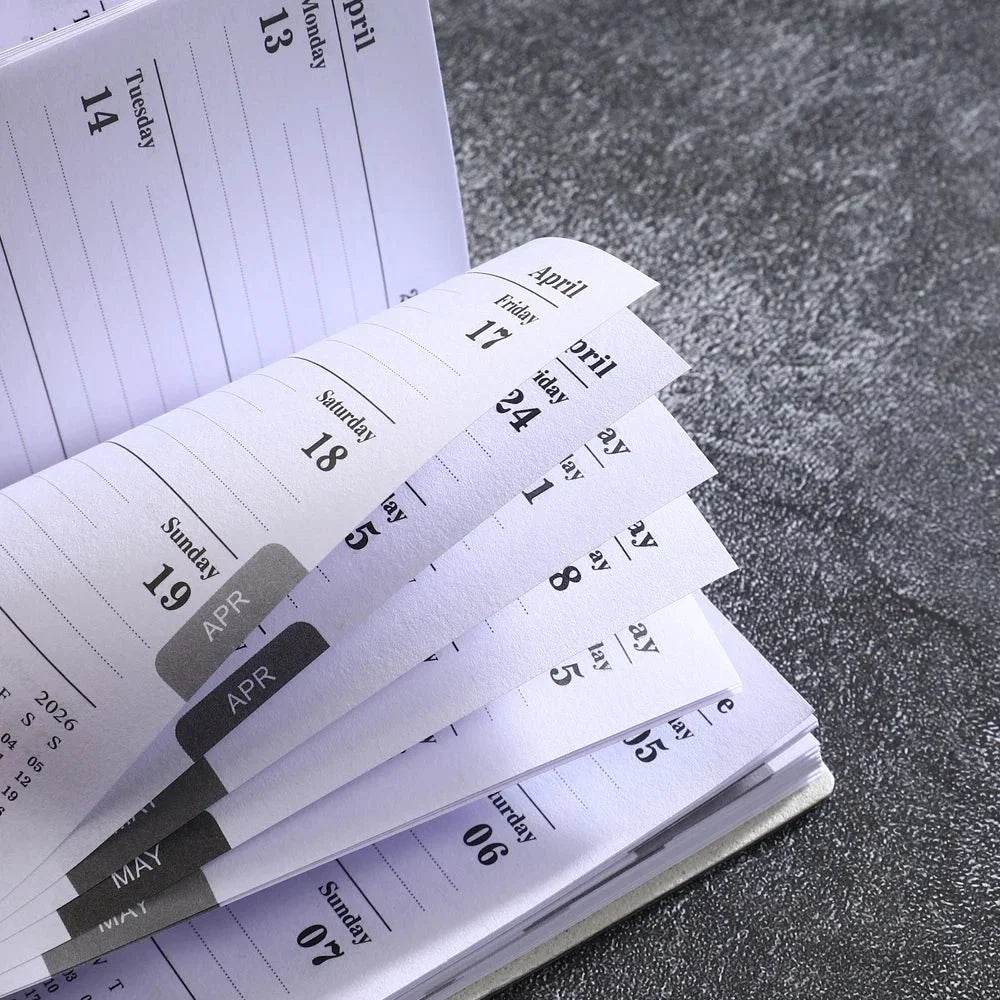 A7 2026 English Planner Book | Mini Pocket Weekly Calendar