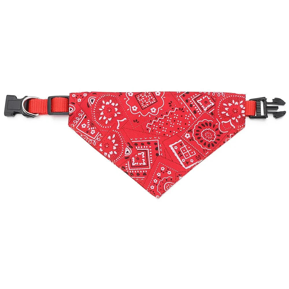 Adjustable Pet Bandana Scarf | Washable Cotton Triangle Collar for Dogs and Cats