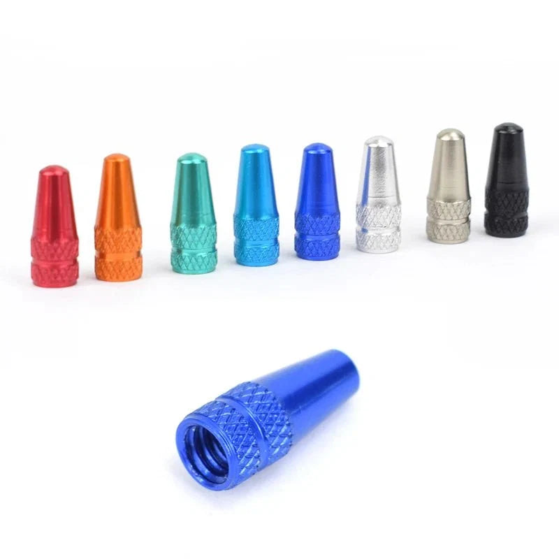 Aluminum Alloy Bike Valve Caps | 8-Piece Pack for Presta and Schrader Valves