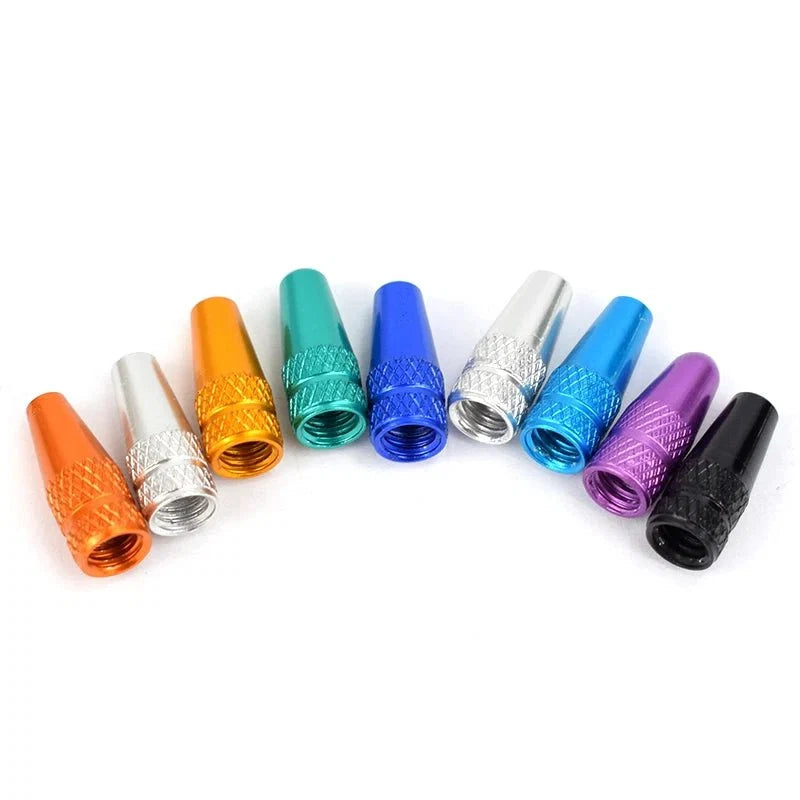 Aluminum Alloy Bike Valve Caps | 8-Piece Pack for Presta and Schrader Valves