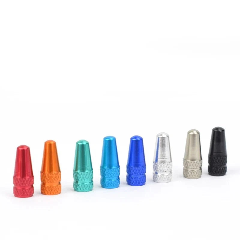 Aluminum Alloy Bike Valve Caps | 8-Piece Pack for Presta and Schrader Valves