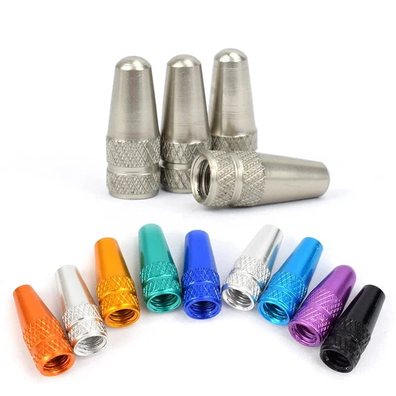 Aluminum Alloy Bike Valve Caps | 8-Piece Pack for Presta and Schrader Valves
