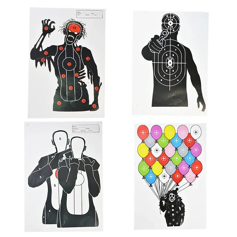 Archery Paper Targets | 5-Pack Large Practice Sheets for Shooting