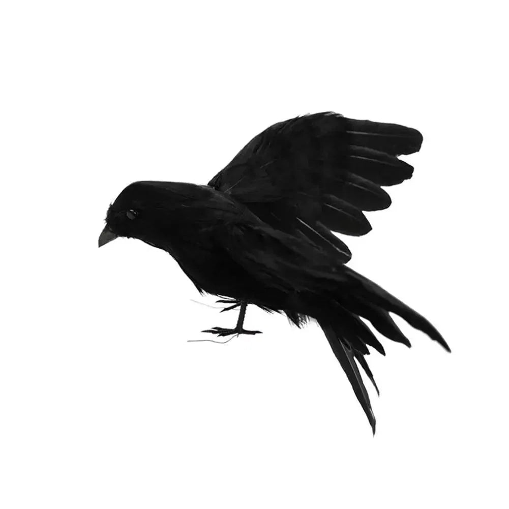 Artificial Black Crow | Halloween Decoration Prop