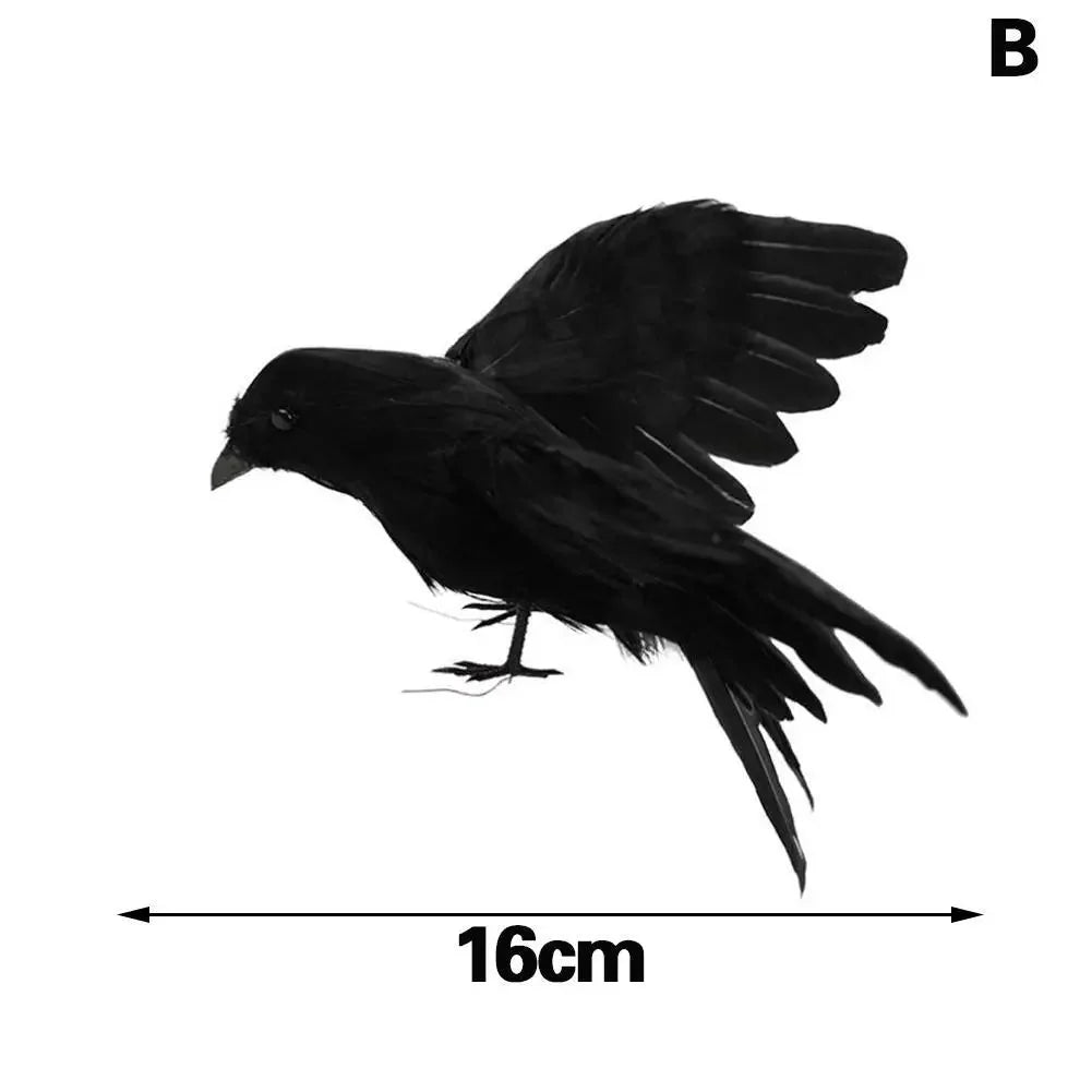 Artificial Black Crow | Halloween Decoration Prop