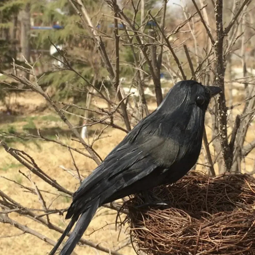Artificial Black Crow | Halloween Decoration Prop