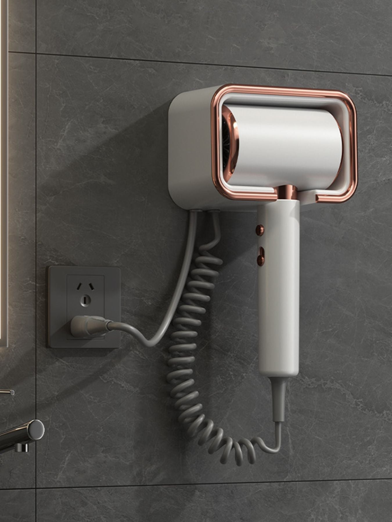 Wall-Mounted Household Hair Dryer