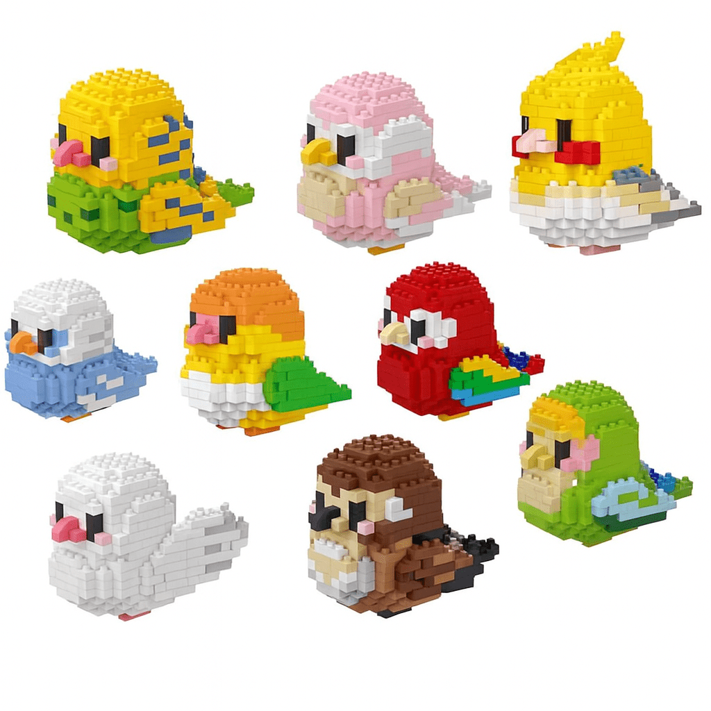 Colorful Parrot Micro Mini Building Blocks | Educational DIY Building Set for Kids and Adults