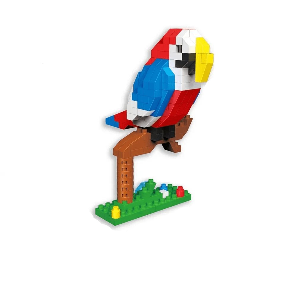Colorful Parrot Micro Mini Building Blocks | Educational DIY Building Set for Kids and Adults