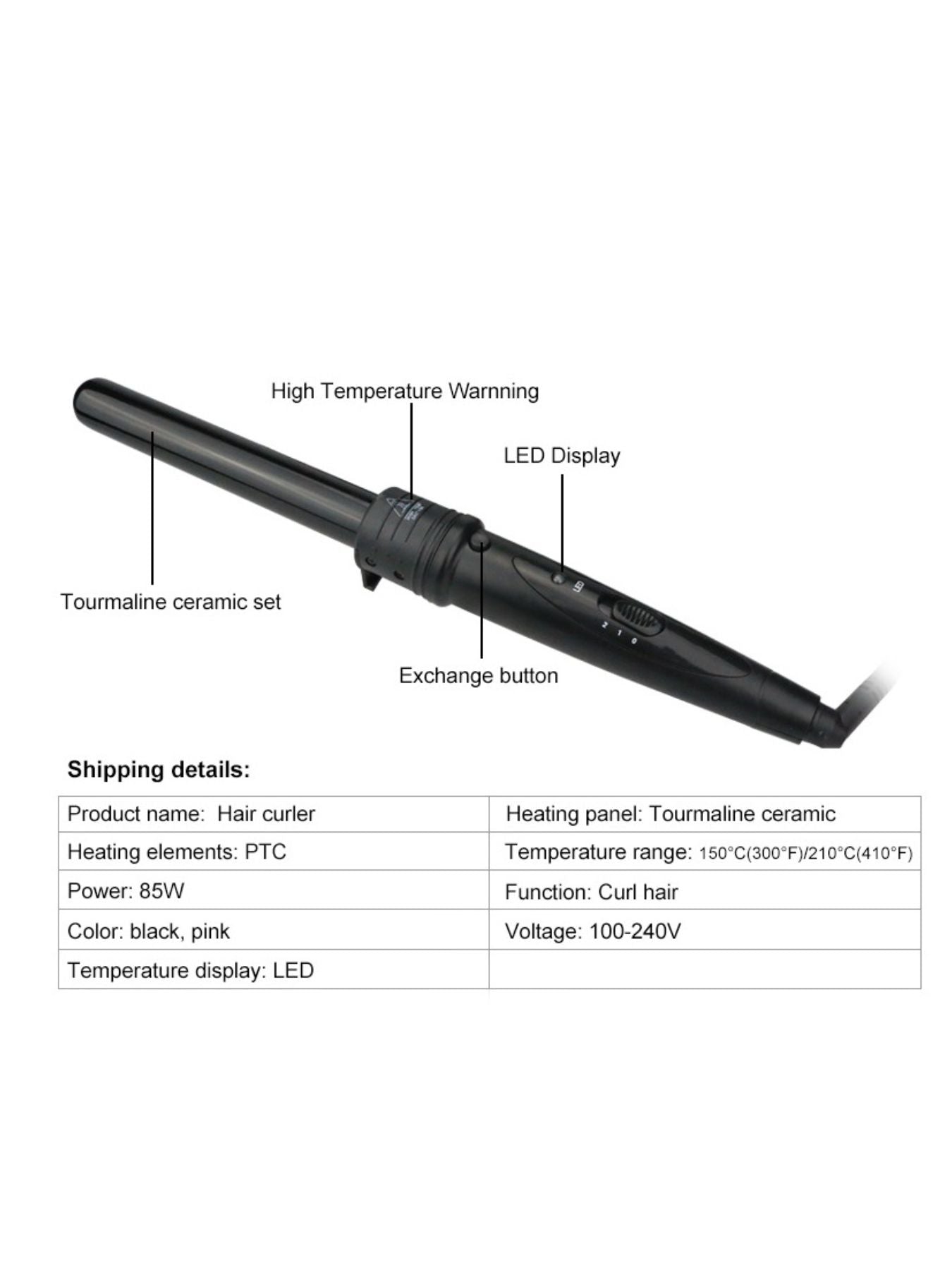 6-in-1 Interchangeable Curling Iron