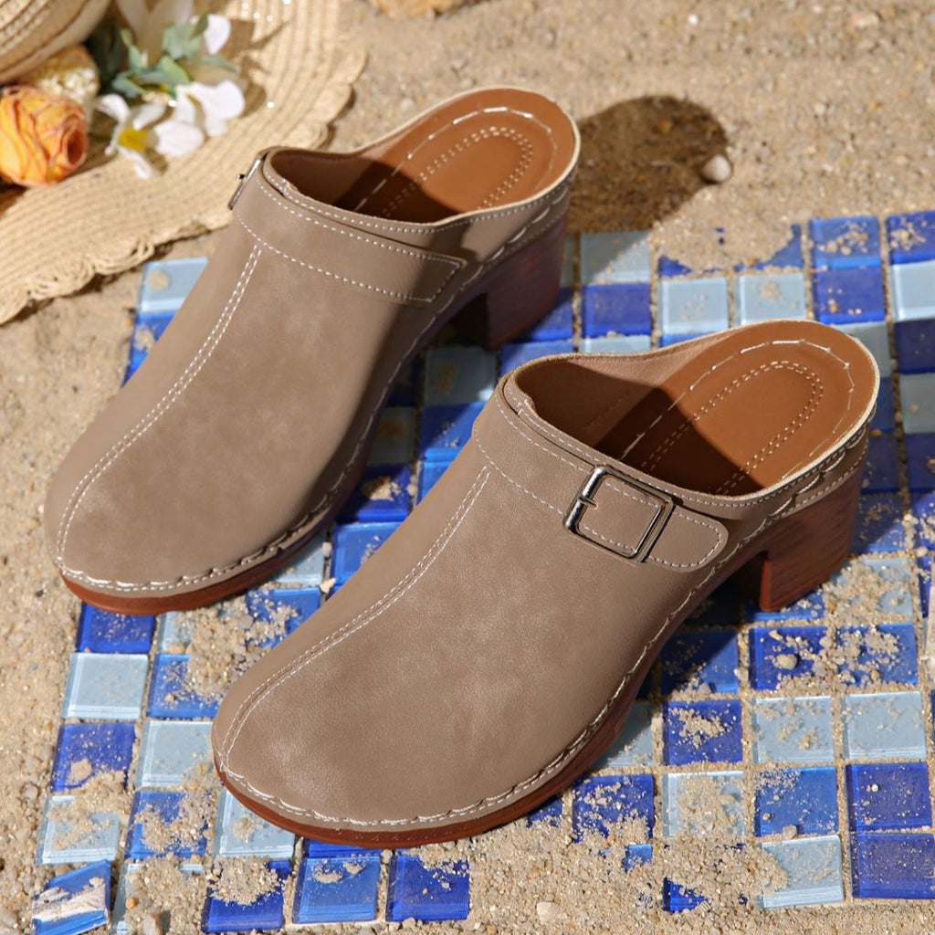Round Toe Platform Slip-Ons