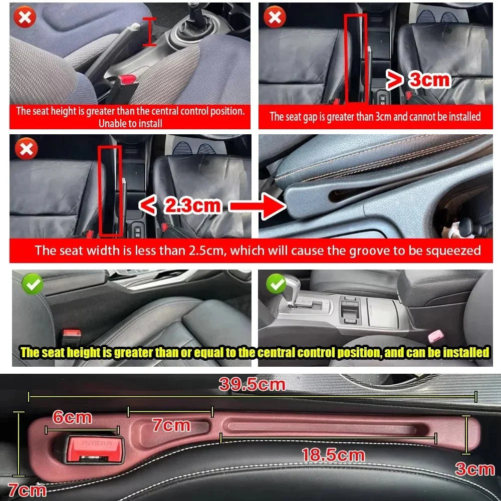 Car Seat Gap Filler | Crevice Storage Organizer for Cars