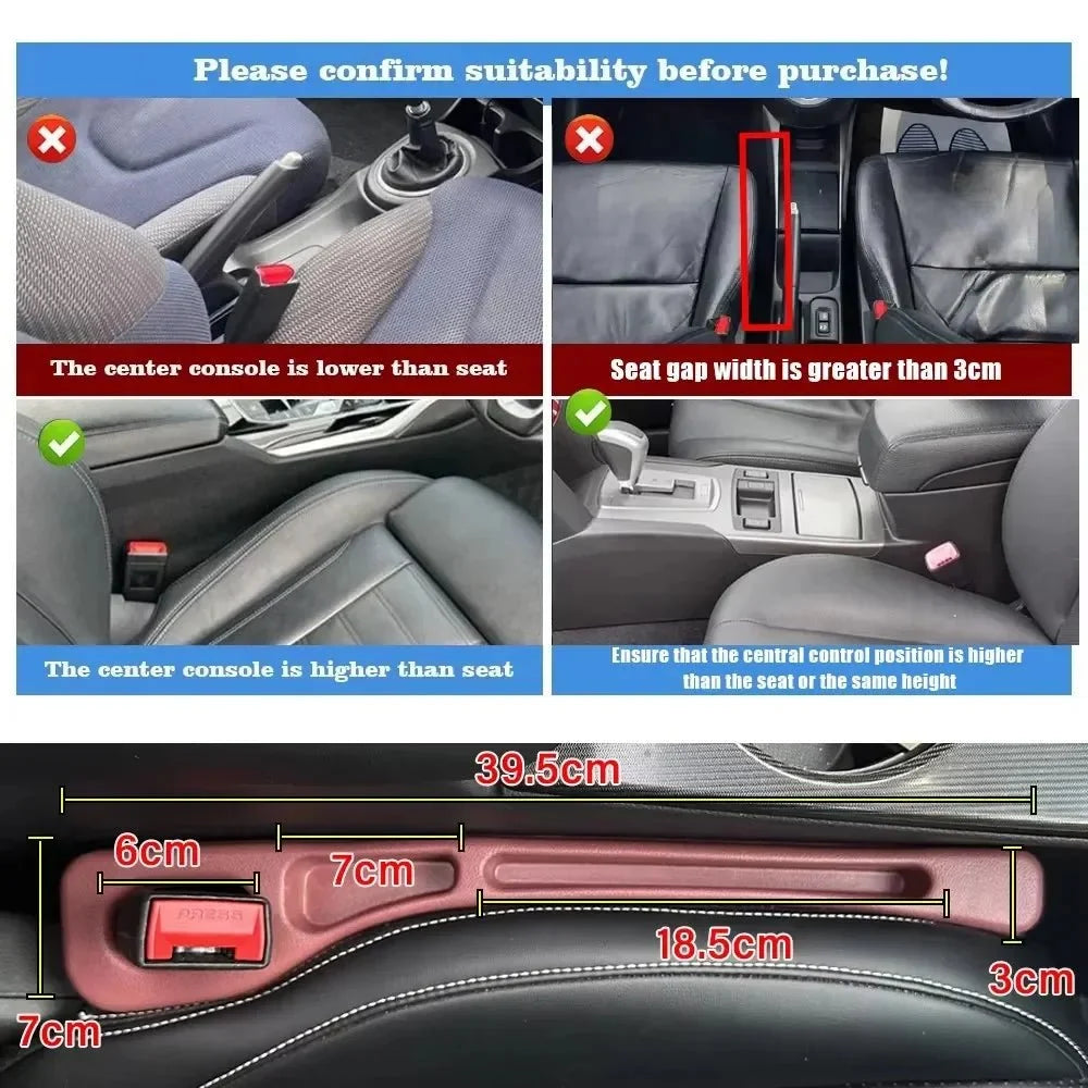 Car Seat Gap Filler | Crevice Storage Organizer for Cars