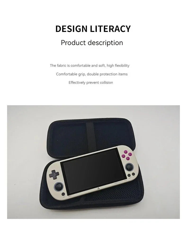 Protective Carrying Case for Trimui Smart Pro and Nintendo 3DS | Hard Shell Storage Bag with Tempered Glass Screen Protector