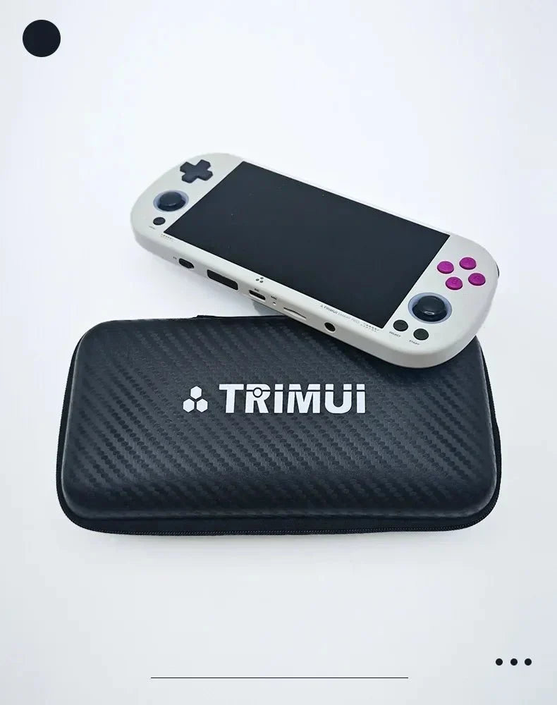 Protective Carrying Case for Trimui Smart Pro and Nintendo 3DS | Hard Shell Storage Bag with Tempered Glass Screen Protector