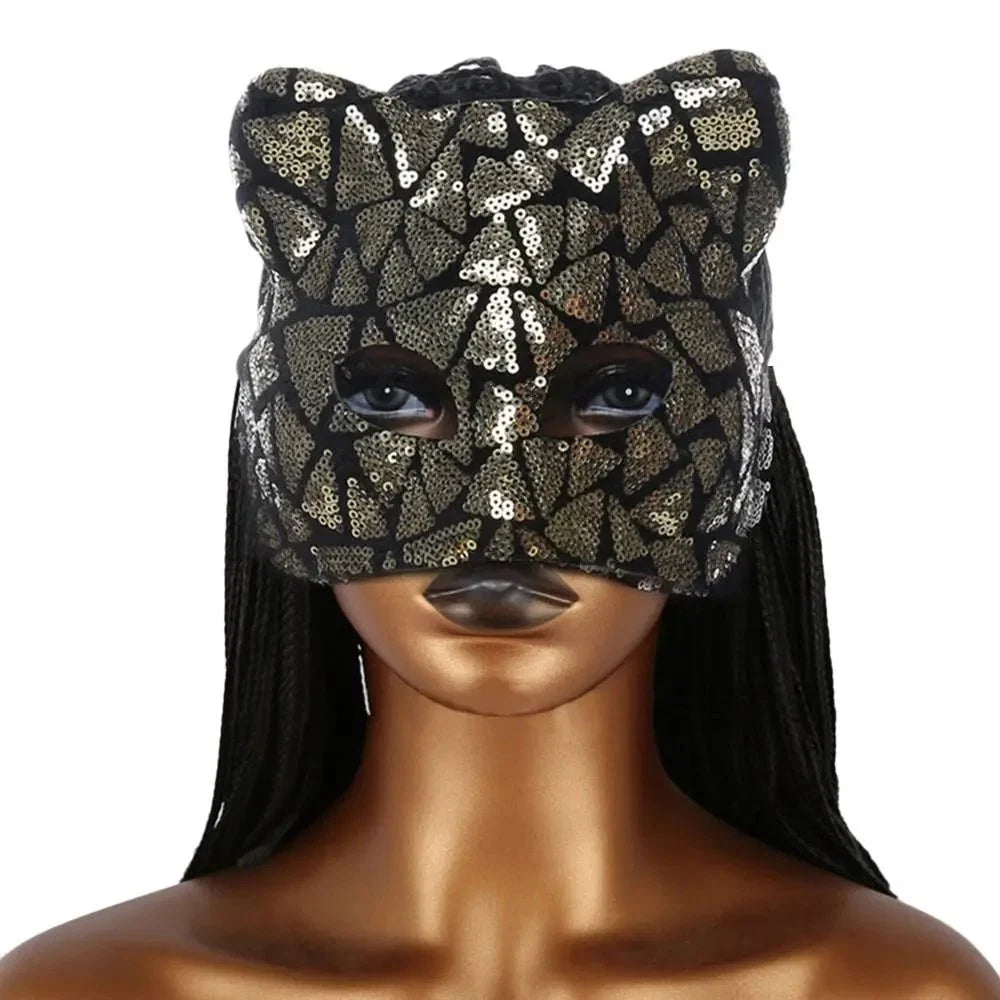 Cat Girl Half Face Party Mask | EVA Masquerade and Cosplay Accessory