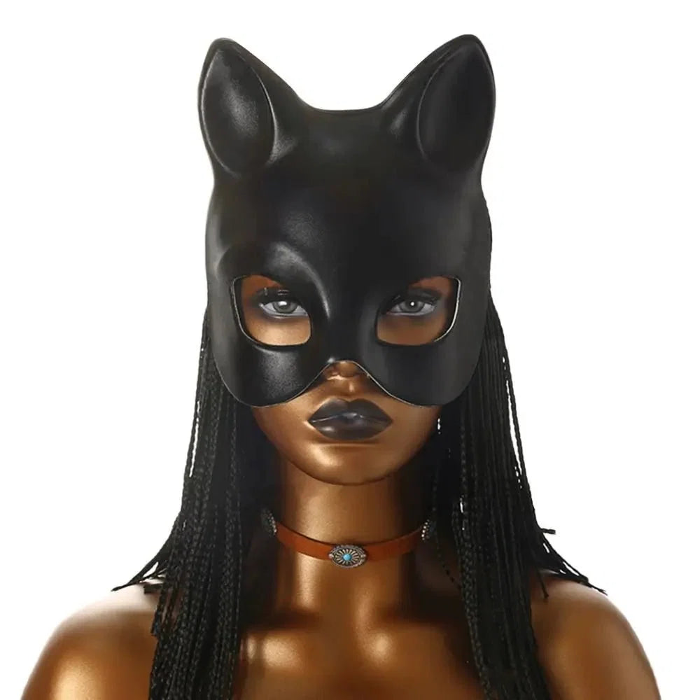 Cat Girl Half Face Party Mask | EVA Masquerade and Cosplay Accessory