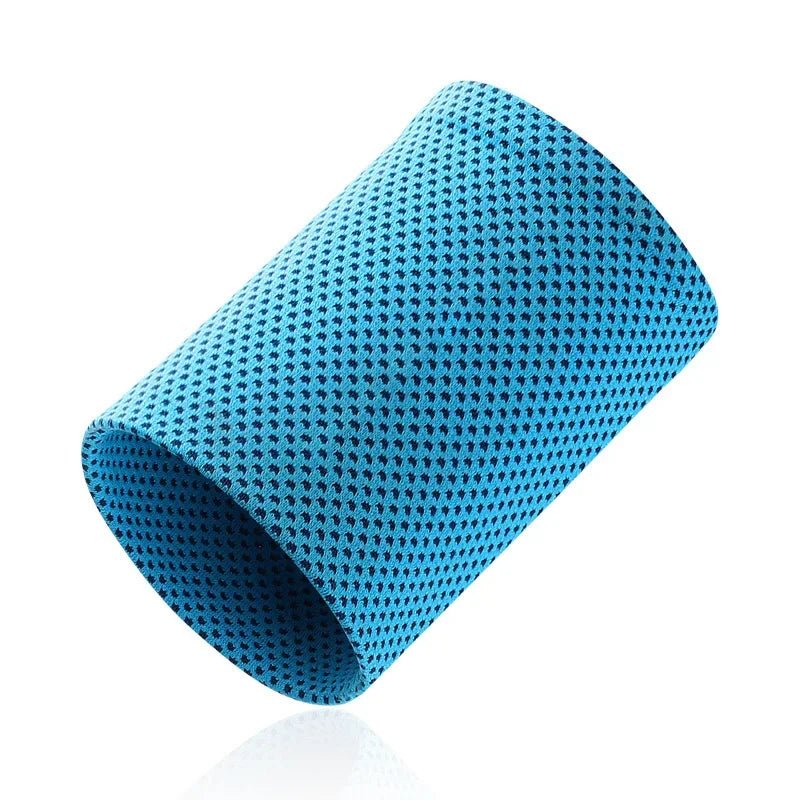 Cold-Sensing Sports Wristbands | Ice Silk Cooling Sweatbands for Workouts