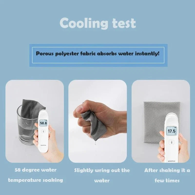 Cold-Sensing Sports Wristbands | Ice Silk Cooling Sweatbands for Workouts