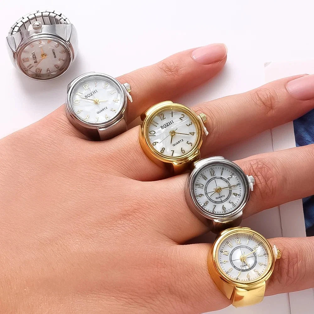 Creative Quartz Watch Ring | Unisex Finger Timepiece Jewelry