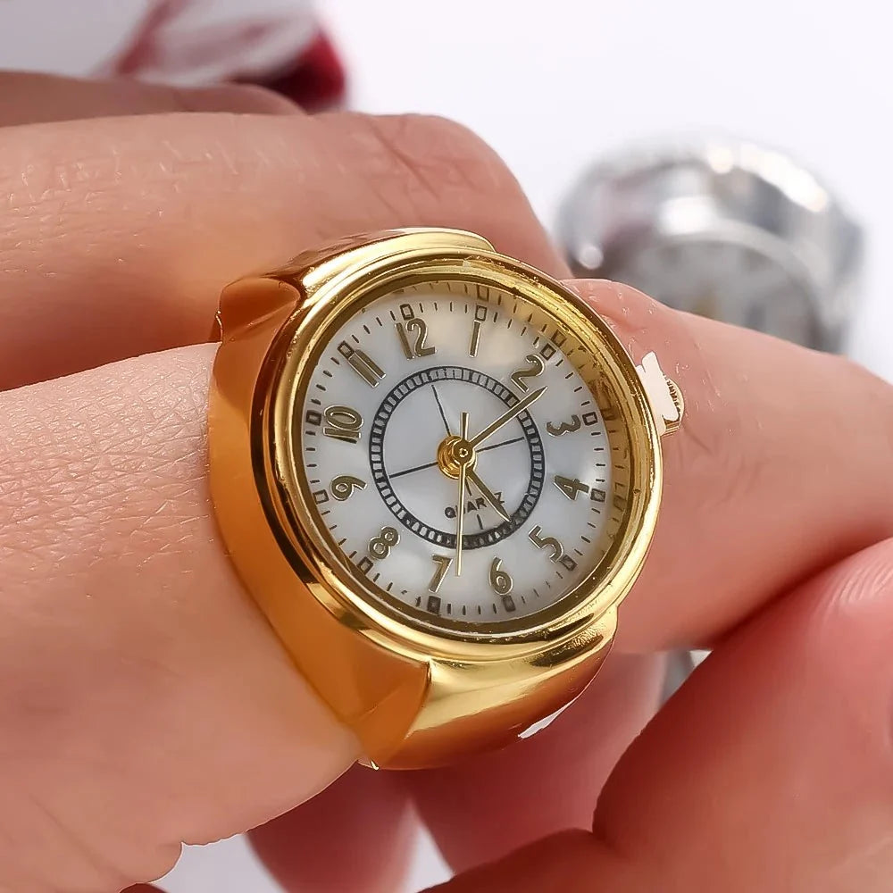 Creative Quartz Watch Ring | Unisex Finger Timepiece Jewelry
