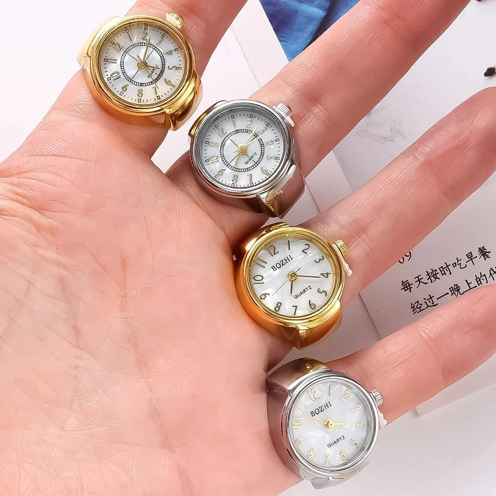 Creative Quartz Watch Ring | Unisex Finger Timepiece Jewelry