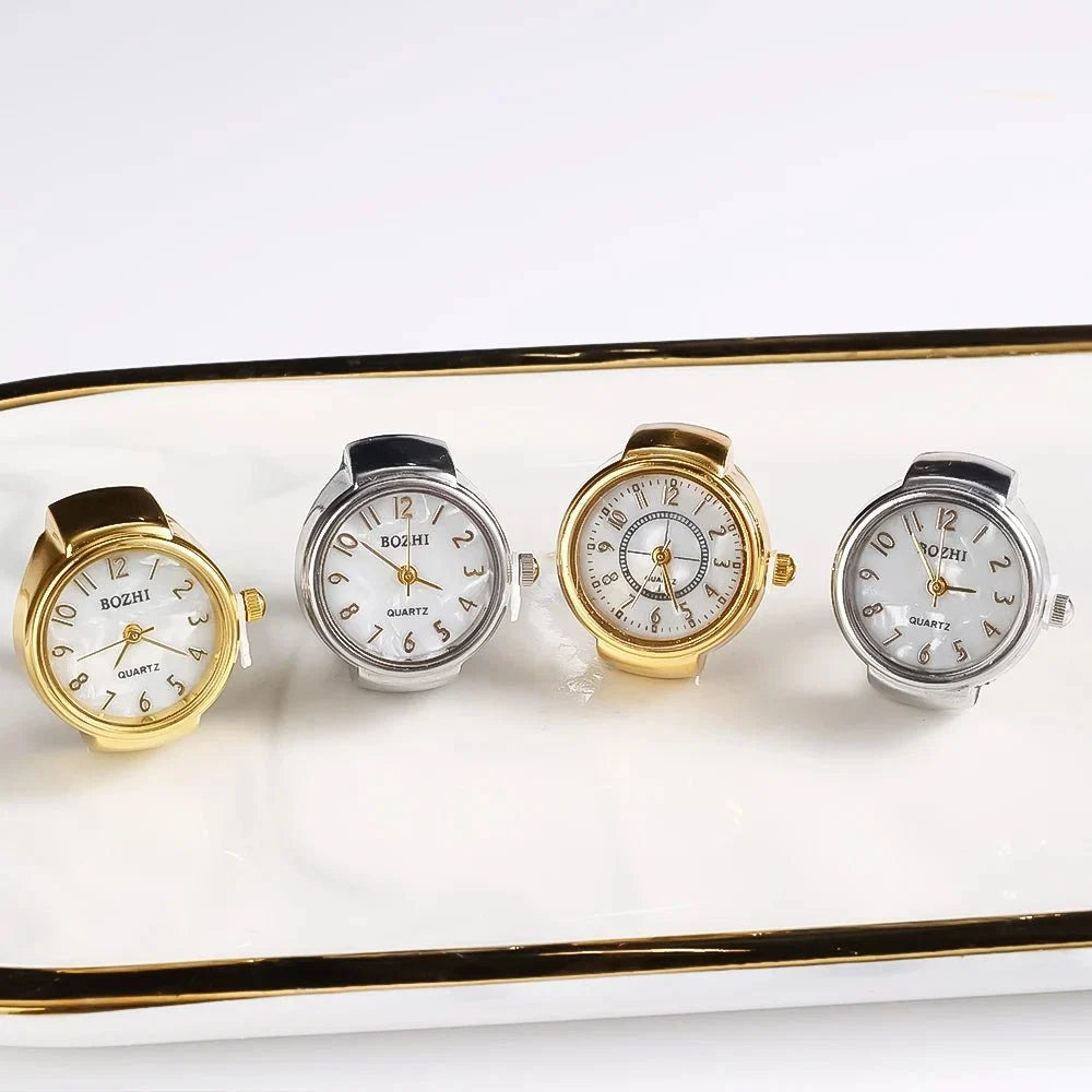 Creative Quartz Watch Ring | Unisex Finger Timepiece Jewelry