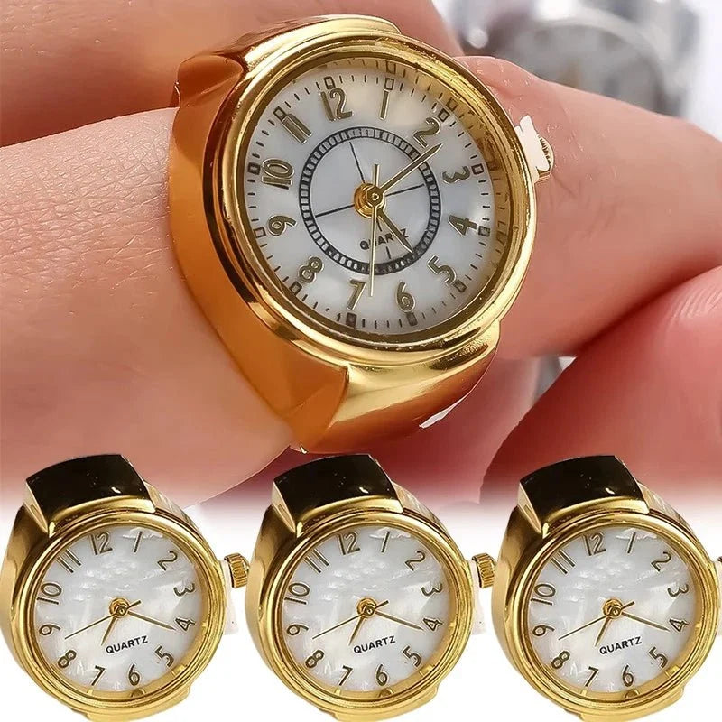 Creative Quartz Watch Ring | Unisex Finger Timepiece Jewelry
