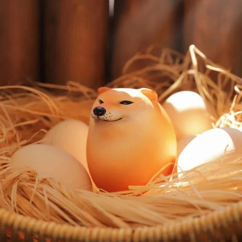 Shiba Inu Egg Ornament | Cute Desk Decoration and Stress Relief Toy