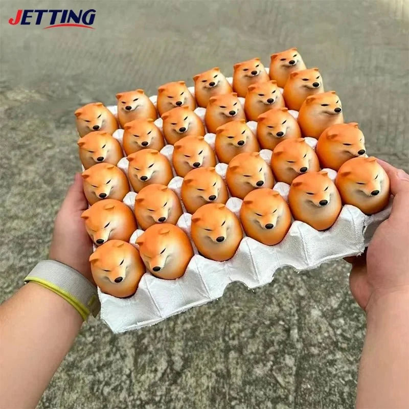 Shiba Inu Egg Ornament | Cute Desk Decoration and Stress Relief Toy