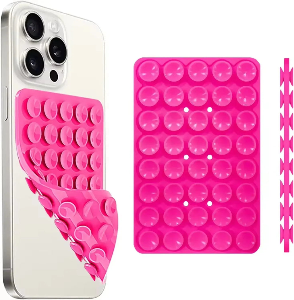 Double-Sided Silicone Suction Cup Phone Holder | Hands-Free Wall Mount for Videos and Selfies