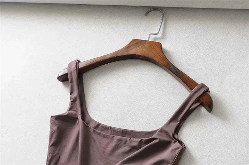Square Neck Tank Top | Summer 2025 Stretch Crop Shirt