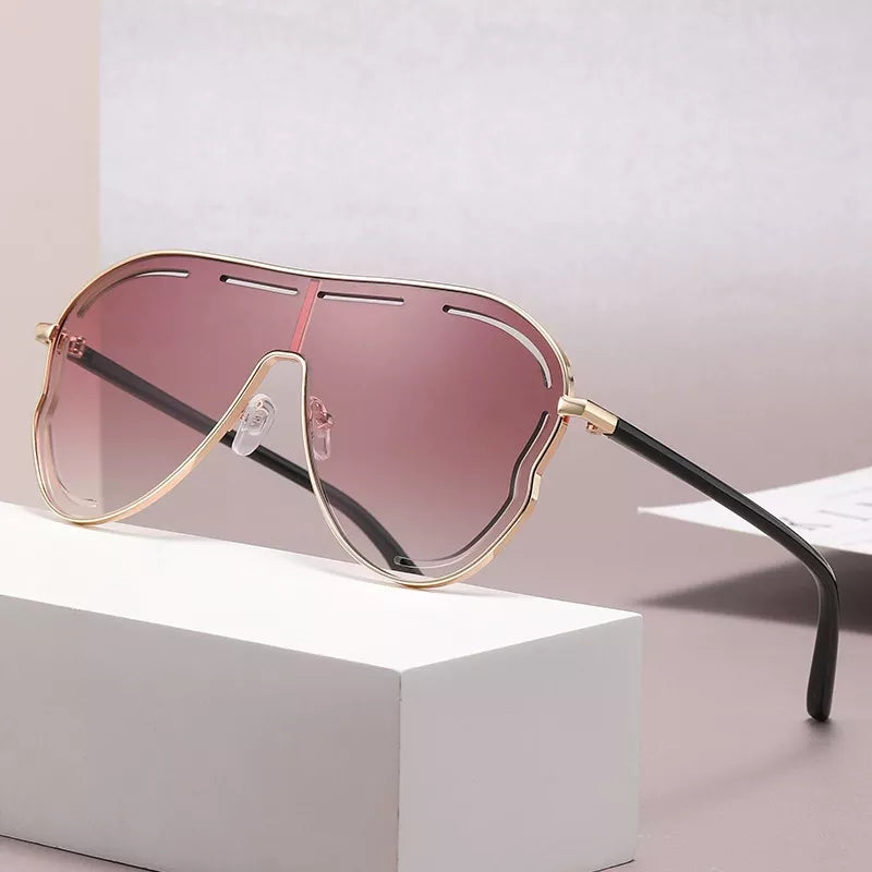 Oversized Aviator Gradient Sunglasses