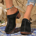 Round Toe Platform Slip-Ons