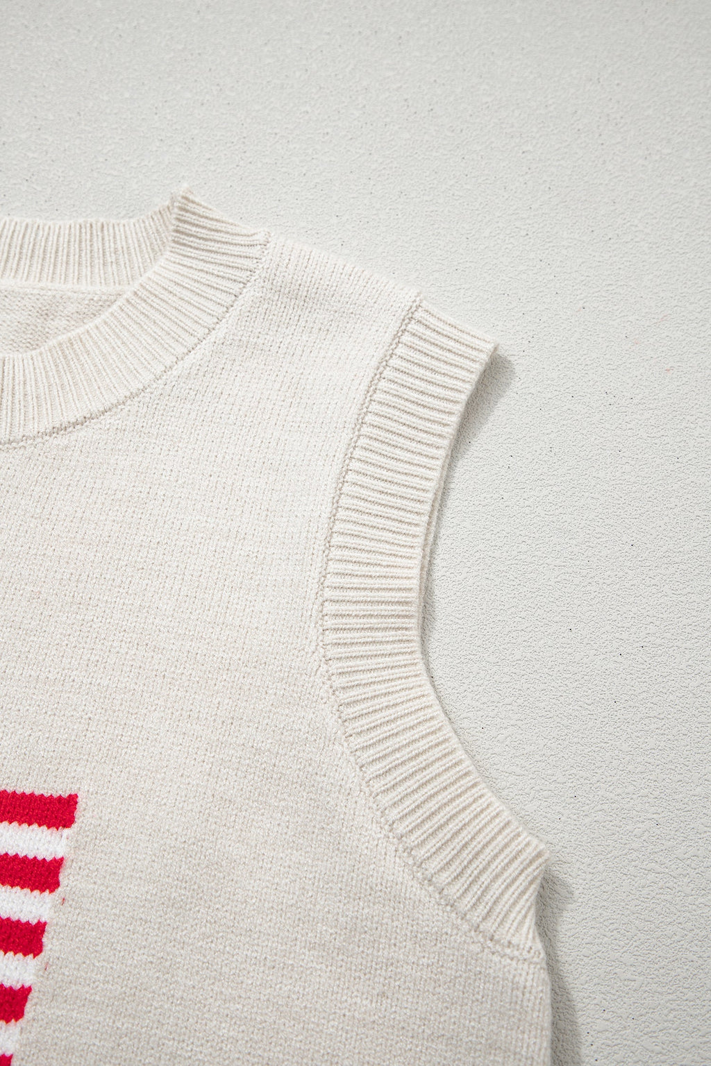 Parchment American Flag Sleeveless Sweater