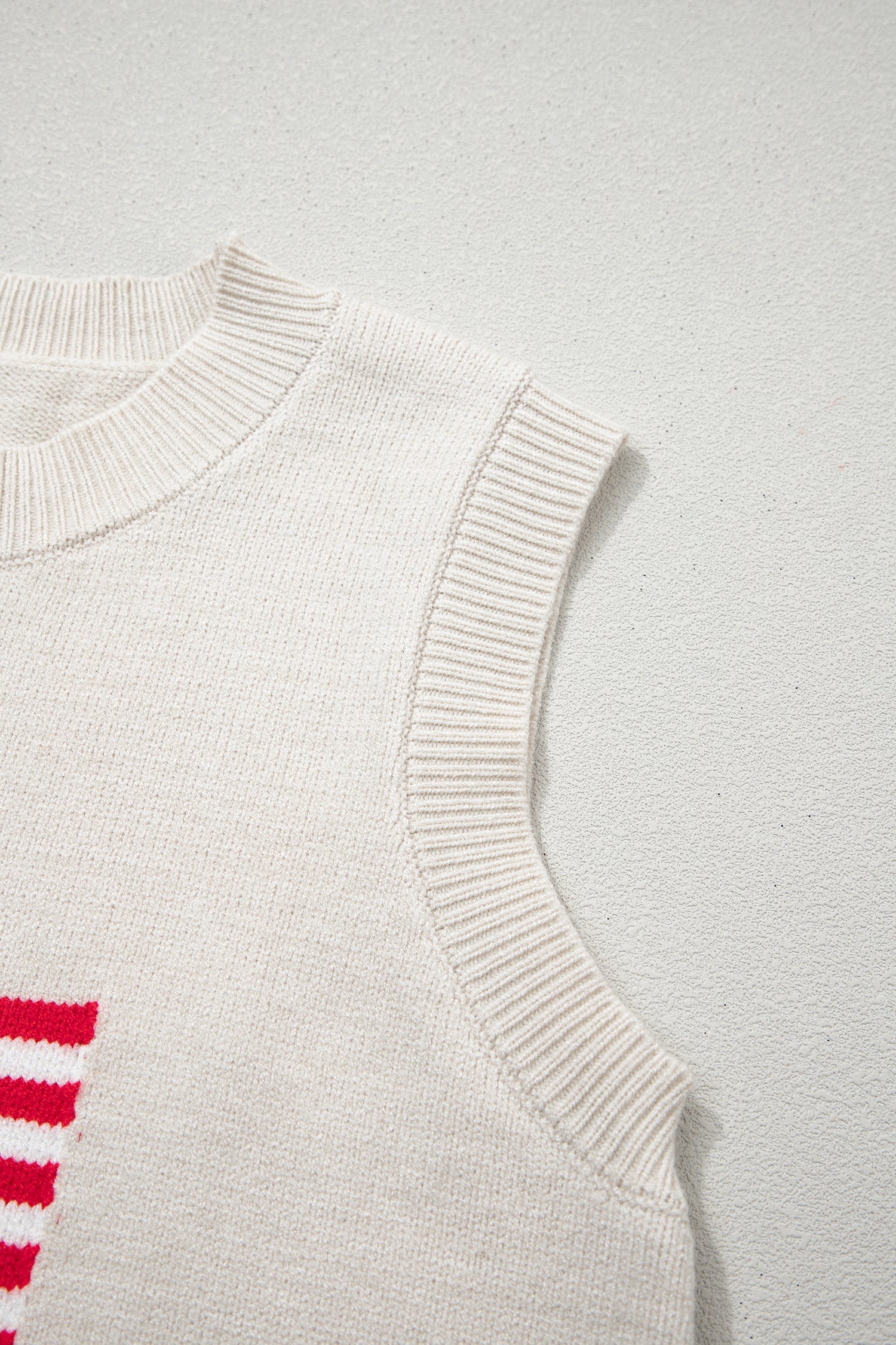 Parchment American Flag Sleeveless Sweater