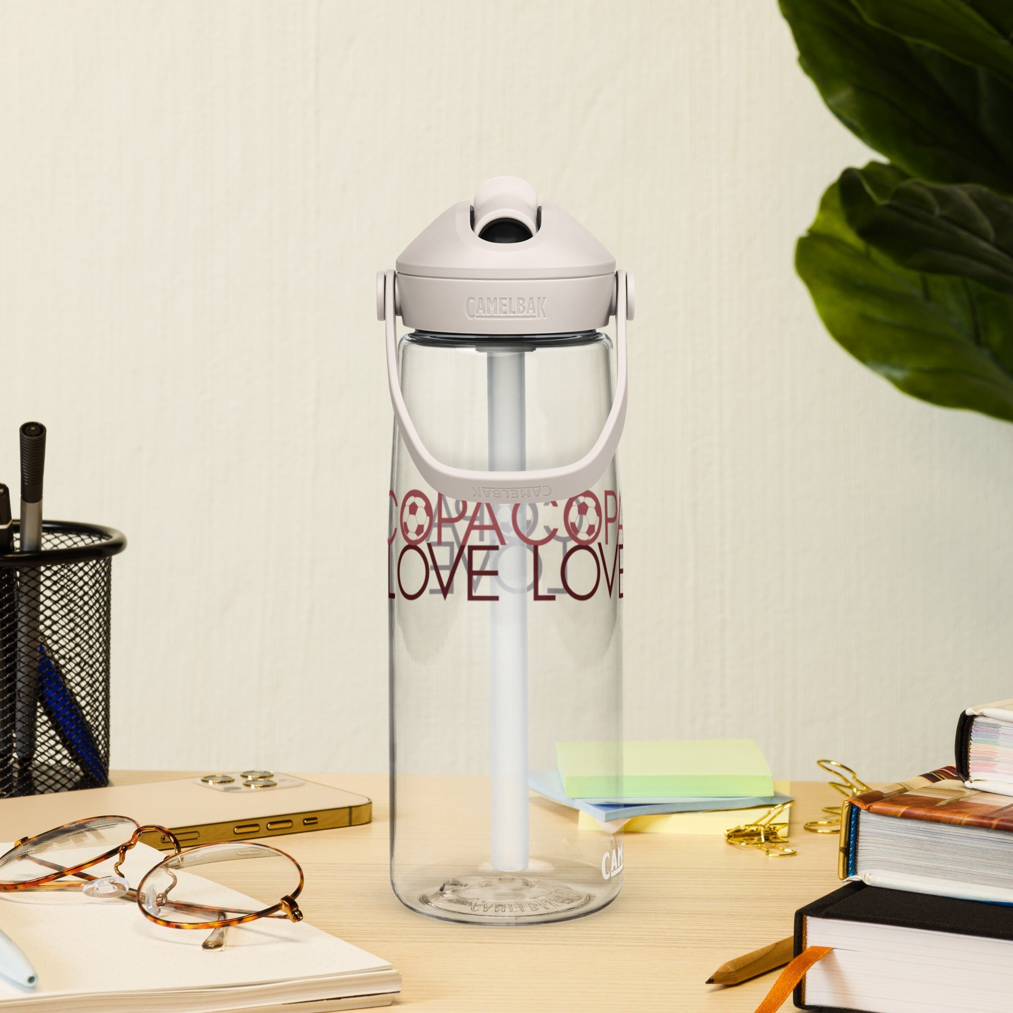 Copa Love · flip straw eco-friendly water bottle