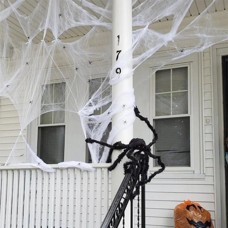 Stretchy Halloween Spider Web | Cobweb Decoration for Indoor & Outdoor