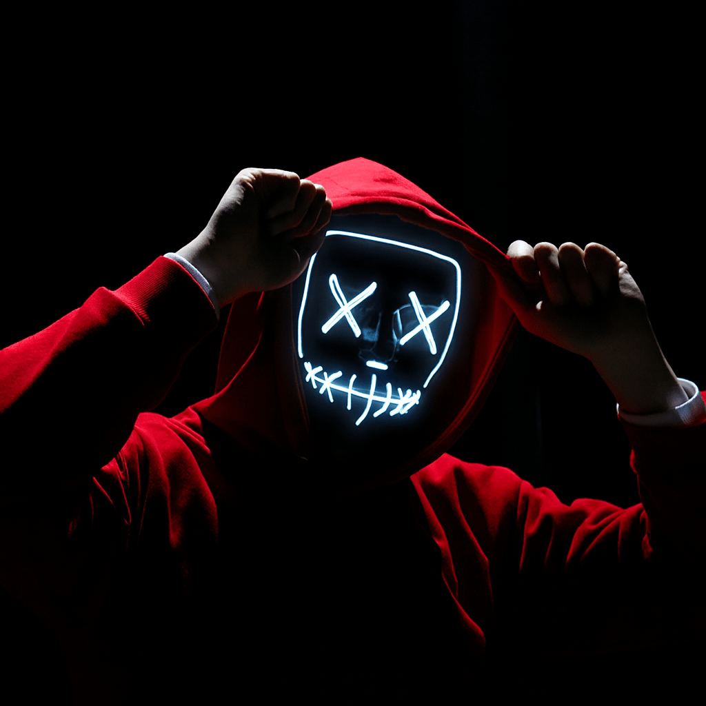 Neon LED Purge Mask | Light-Up Masquerade Party Accessory