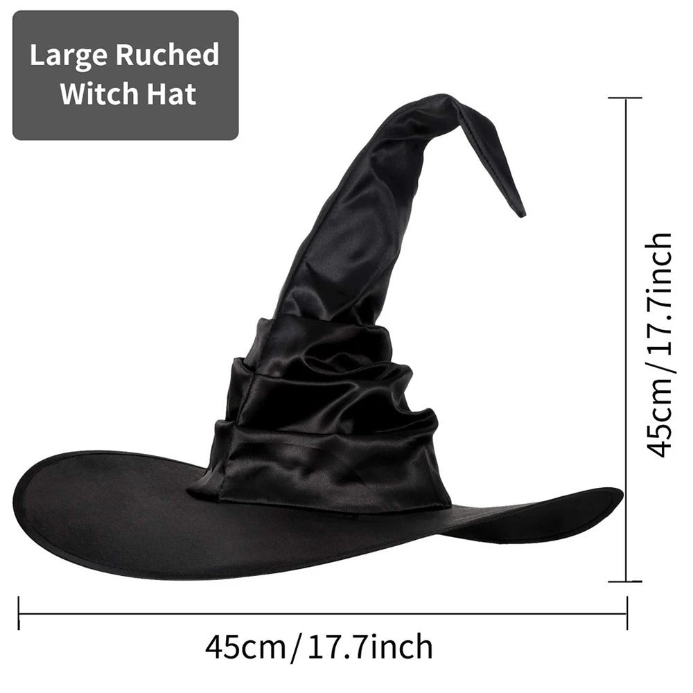 Black Wizard Hat for Adults | Halloween Magic Costume Accessory