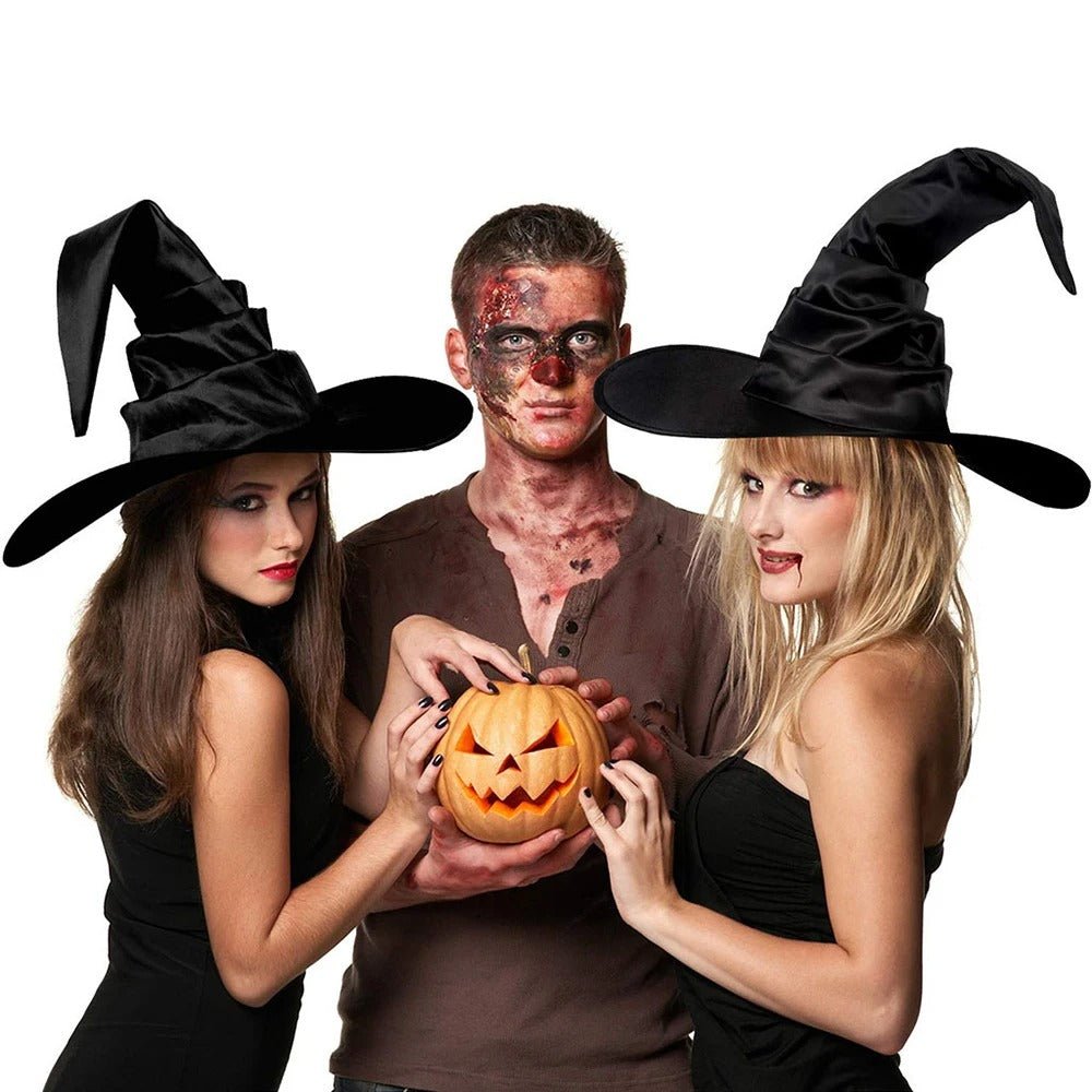Black Wizard Hat for Adults | Halloween Magic Costume Accessory