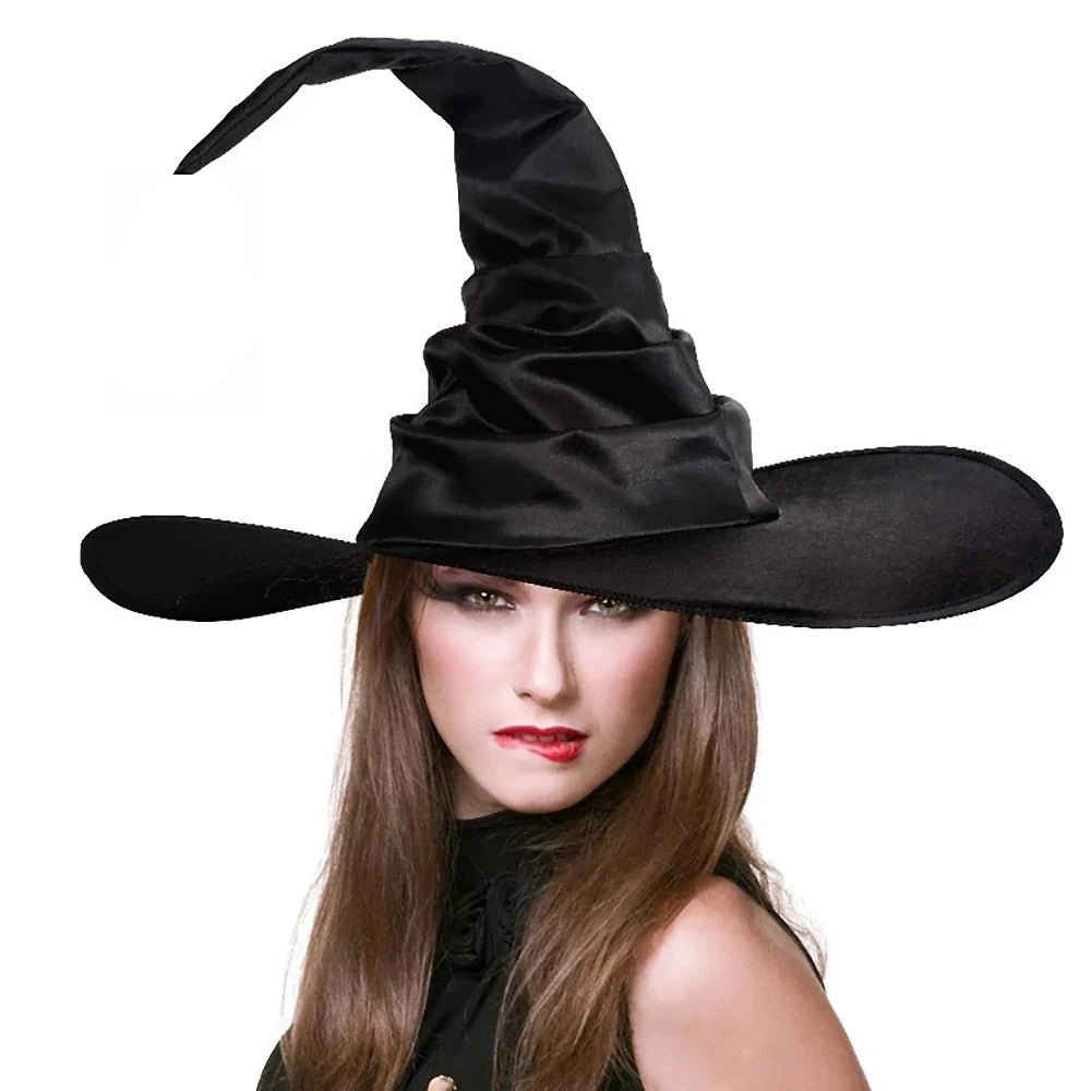 Black Wizard Hat for Adults | Halloween Magic Costume Accessory