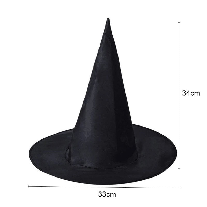 Black Wizard Hat for Adults | Halloween Magic Costume Accessory