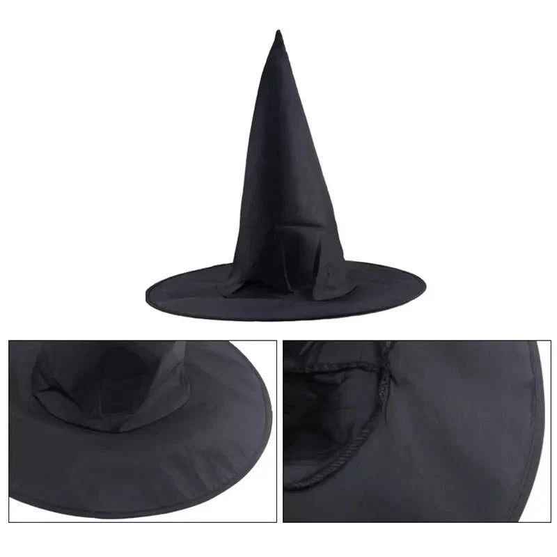Black Wizard Hat for Adults | Halloween Magic Costume Accessory