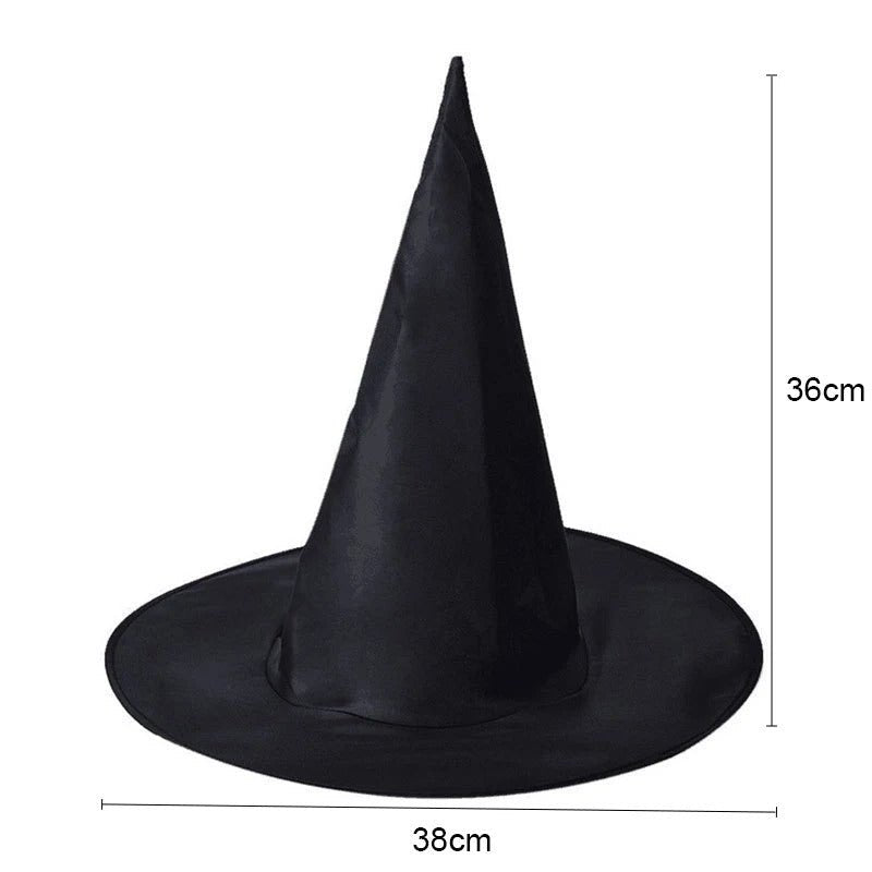 Black Wizard Hat for Adults | Halloween Magic Costume Accessory