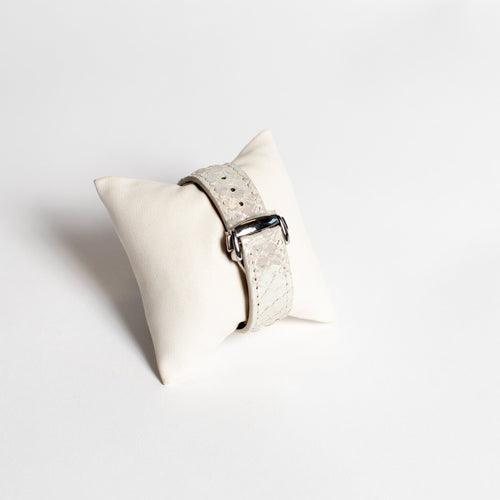 Apple Watch Band, NEW Silver Metallic Python