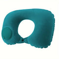 Inflatable U-Shaped Travel Neck Pillow | Portable Flocking Pillow for Airplane Car and Office